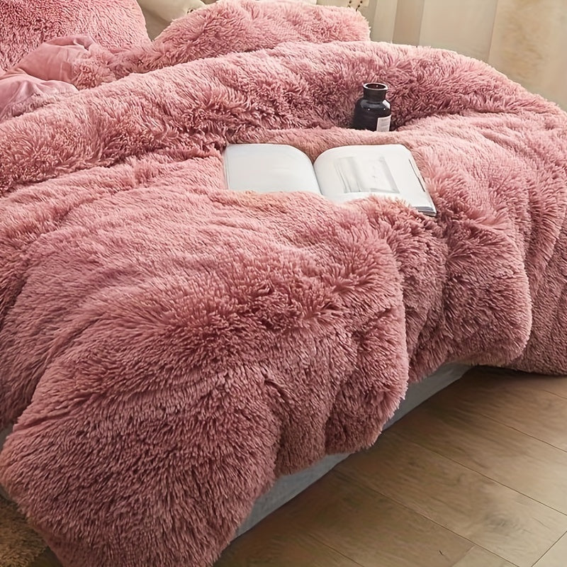 IndulgeNest - Ultra Soft Plush Duvet Cover Set with Zip Closure