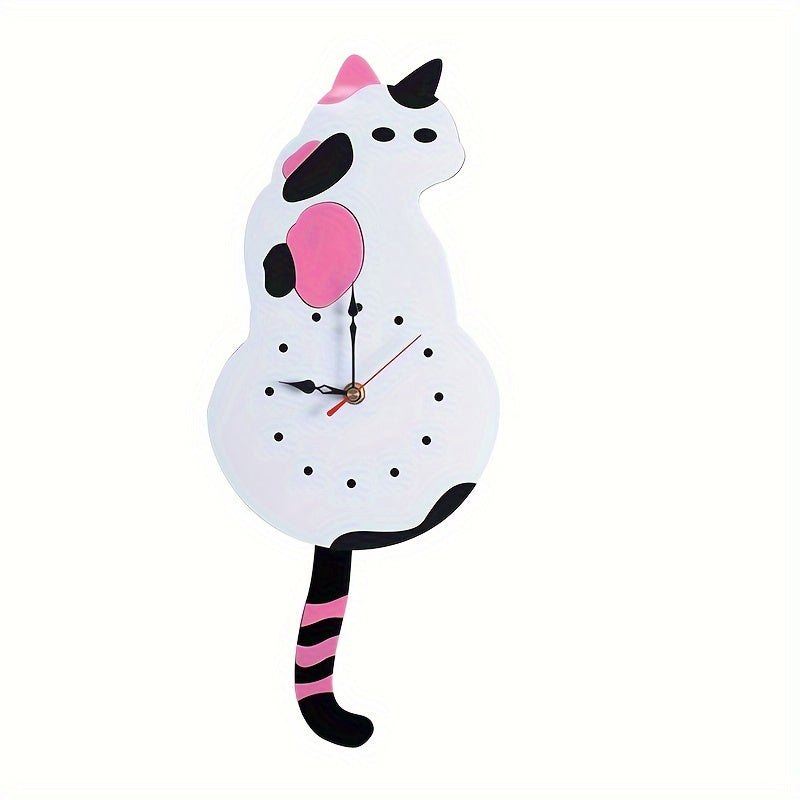 SwingTail Clock - Silent Cat Wall Clock with Swinging Tail