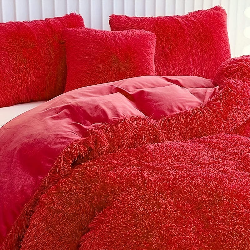 IndulgeNest - Ultra Soft Plush Duvet Cover Set with Zip Closure