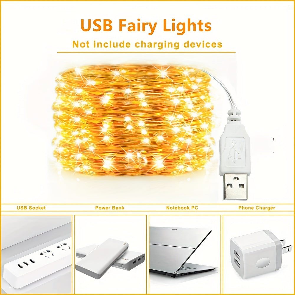 TwinkleWire - Copper Wire USB LED String Lights