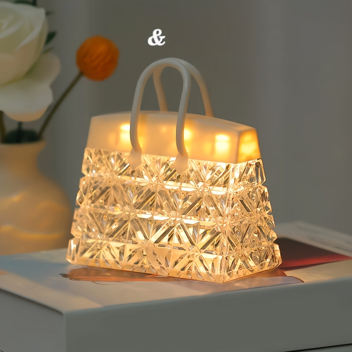 GlowSquare - Square LED Table Lamp with Polished Finish