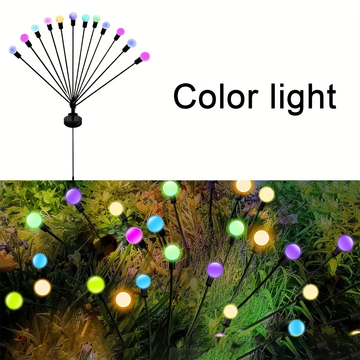 SolarFirefly Lights - Solar LED Firefly String Lights for the Garden