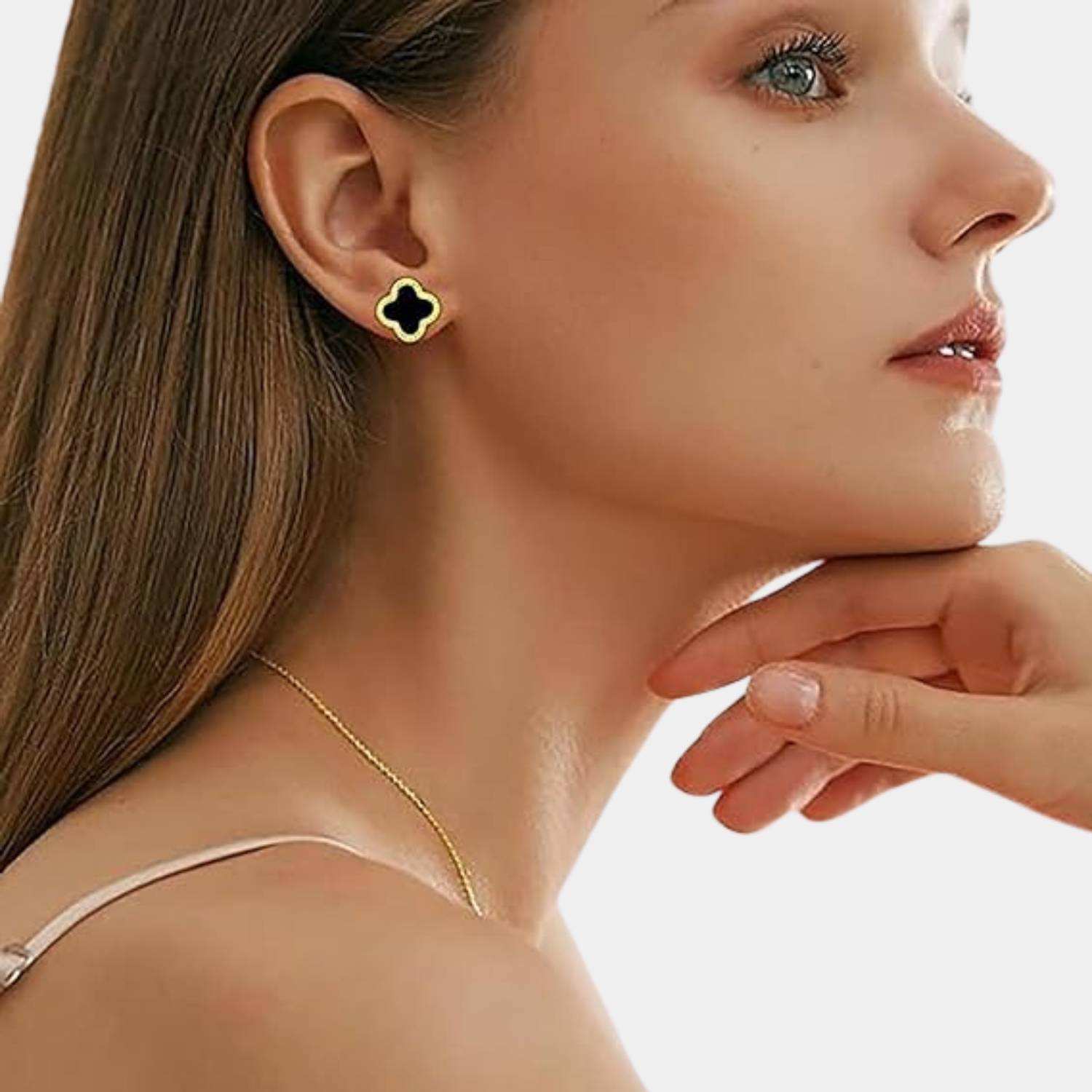 Golden Clover - Set collier, bracelet et boucles