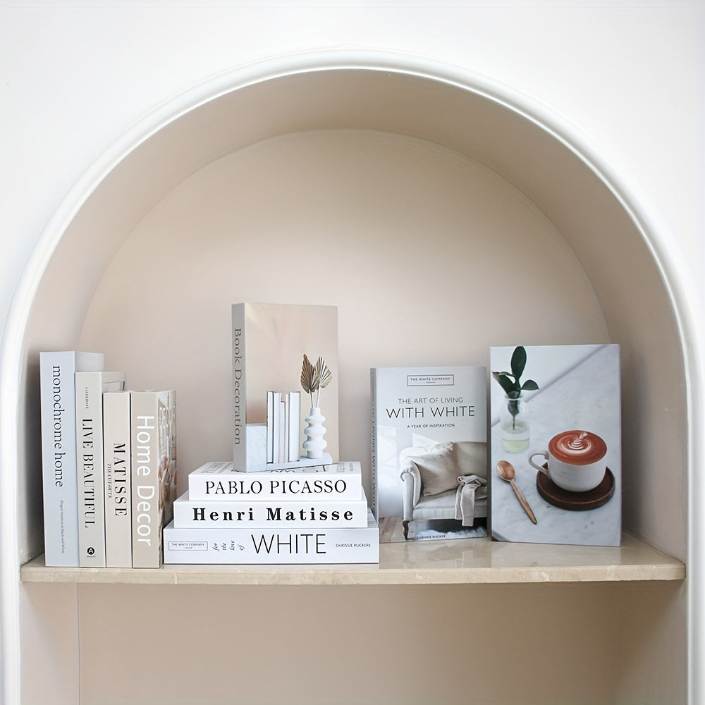 CityCharm - Set of 12 Decorative Faux Books for Modern Interiors