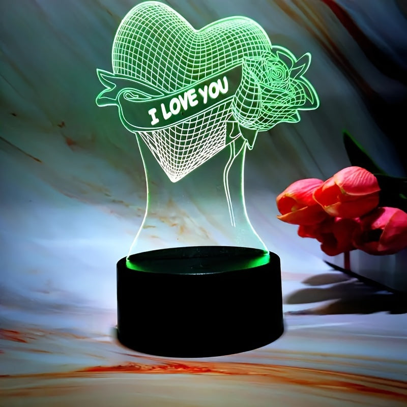GlowCraft Lamp - 3D Illusion Touch LED Lamp with 7 Colors