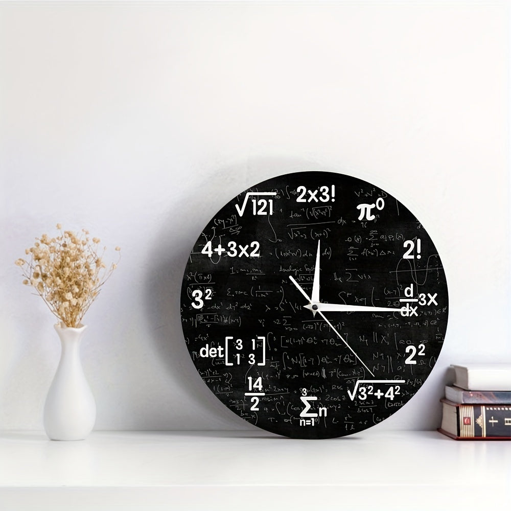 MathMirror Clock - Modern Acrylic Wall Clock with Math Formulas