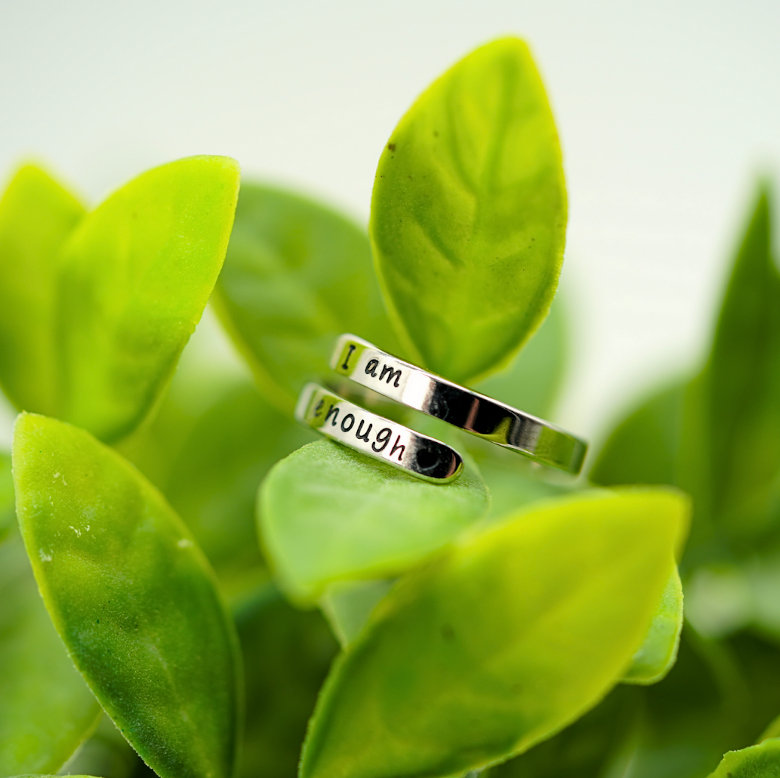 I Am Enough - Bague anneau à affirmation