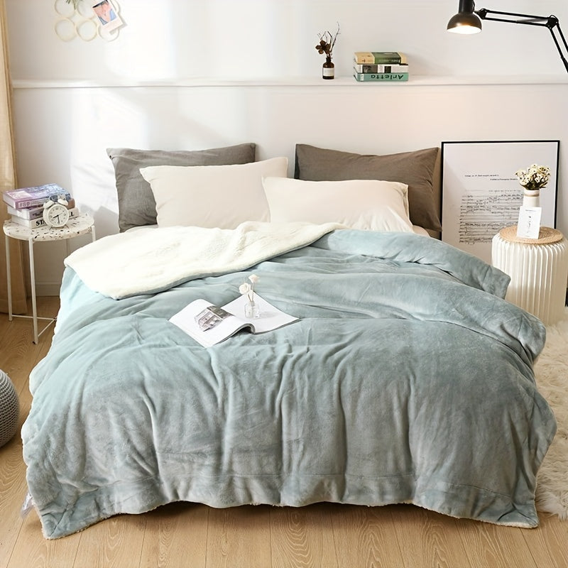 LuxeFlannel - Reversible Sherpa Throw Blanket for Ultimate Comfort
