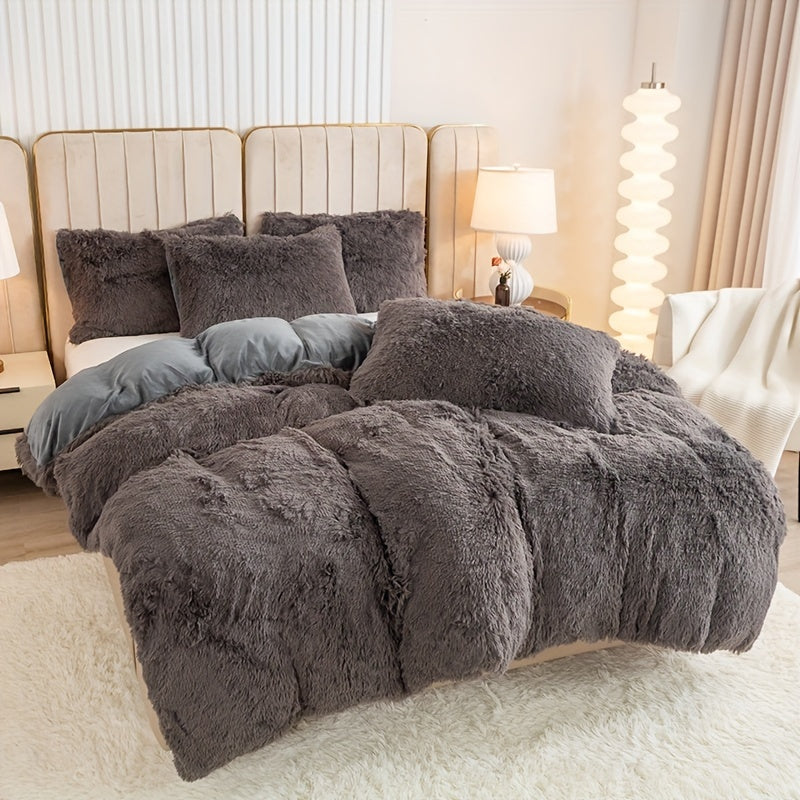 IndulgeNest - Ultra Soft Plush Duvet Cover Set with Zip Closure