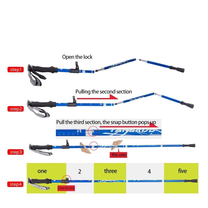 Telescopic Trekking Poles - Comfort and Stability for Your Adventures