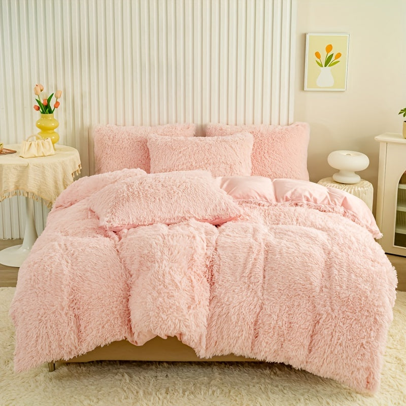 IndulgeNest - Ultra Soft Plush Duvet Cover Set with Zip Closure