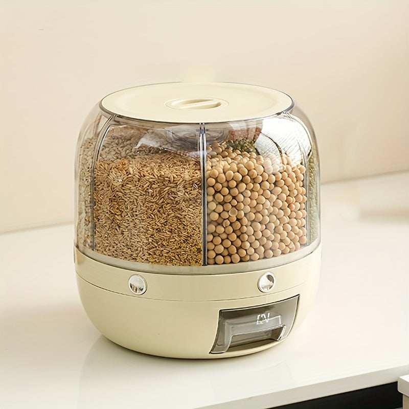 GrainGuard - Rotating Cereal Storage Box for an Organized Pantry