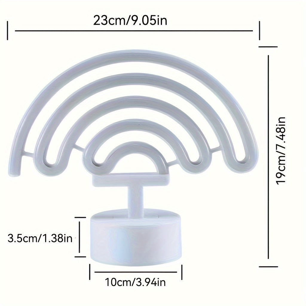 RainbowGlow - Modern Rainbow Neon Lamp with Stand