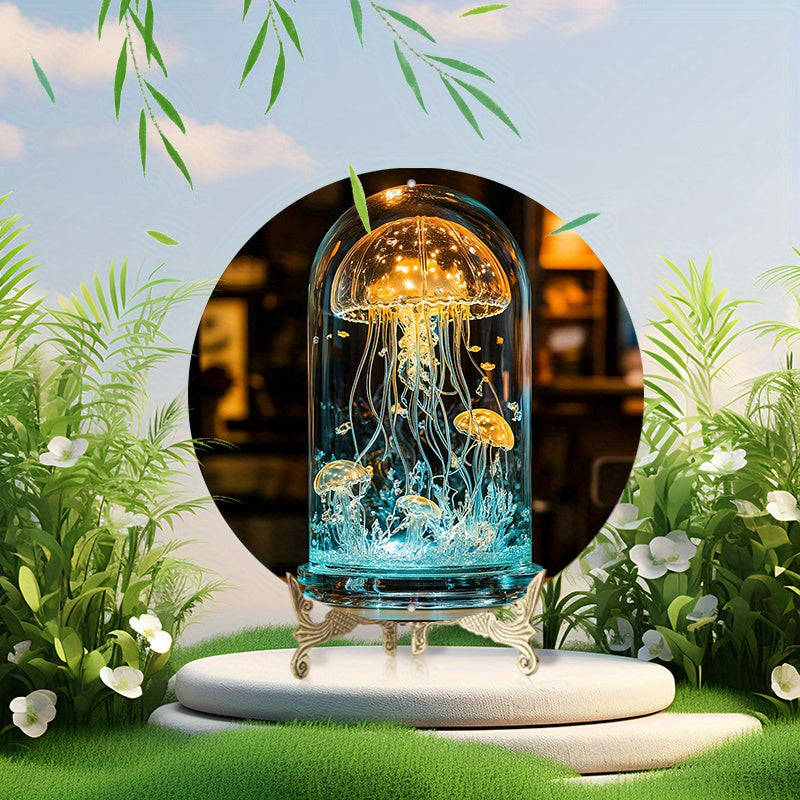 CrystalJelly Lamp - Artistic Glass Jellyfish Lamp