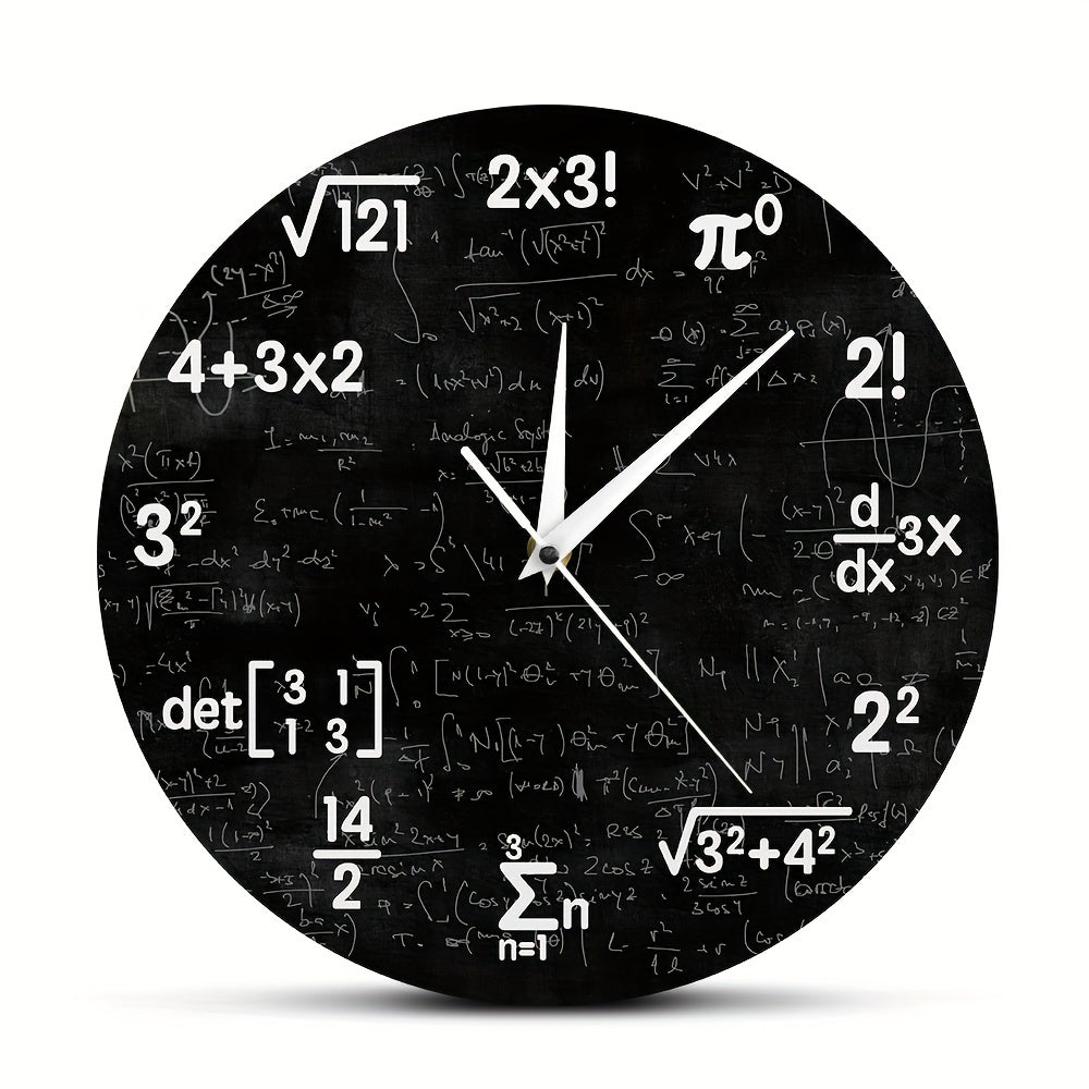 MathMirror Clock - Modern Acrylic Wall Clock with Math Formulas