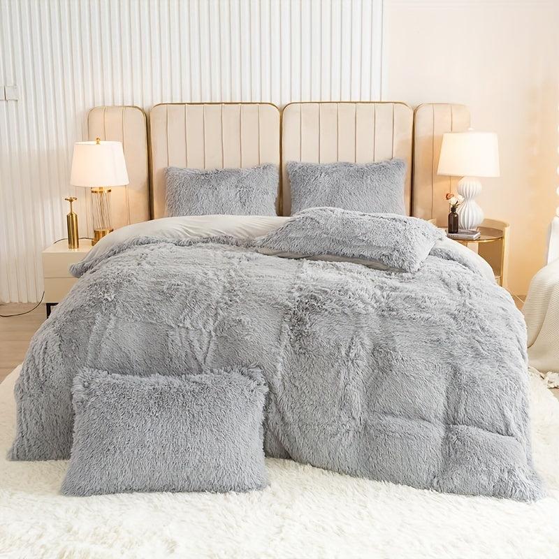 IndulgeNest - Ultra Soft Plush Duvet Cover Set with Zip Closure