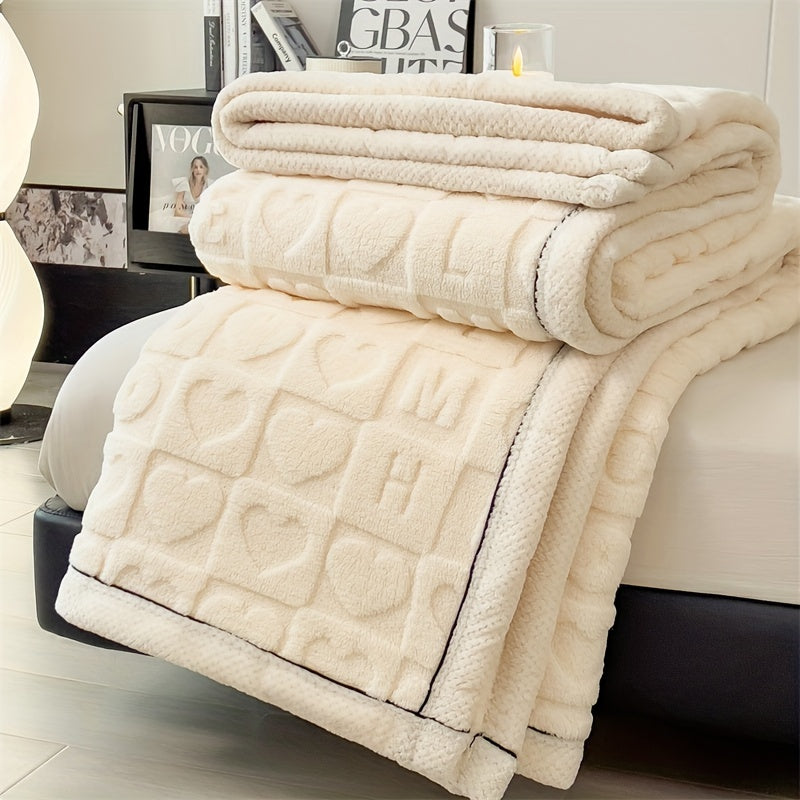 ClementWrap - Reversible Coral Fleece Throw Blanket
