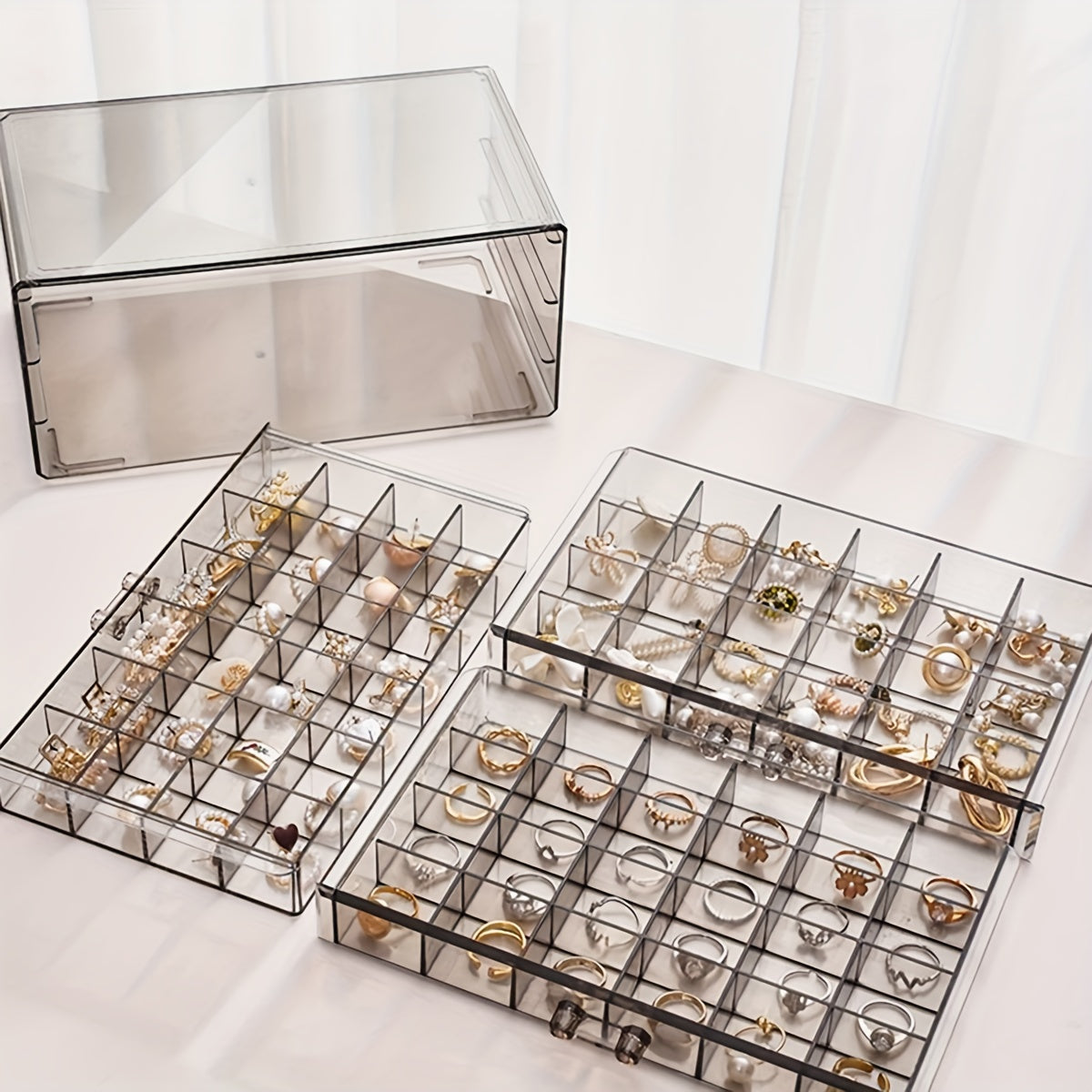 EleganceBox - Elegant Jewelry Box with 72 Compartments