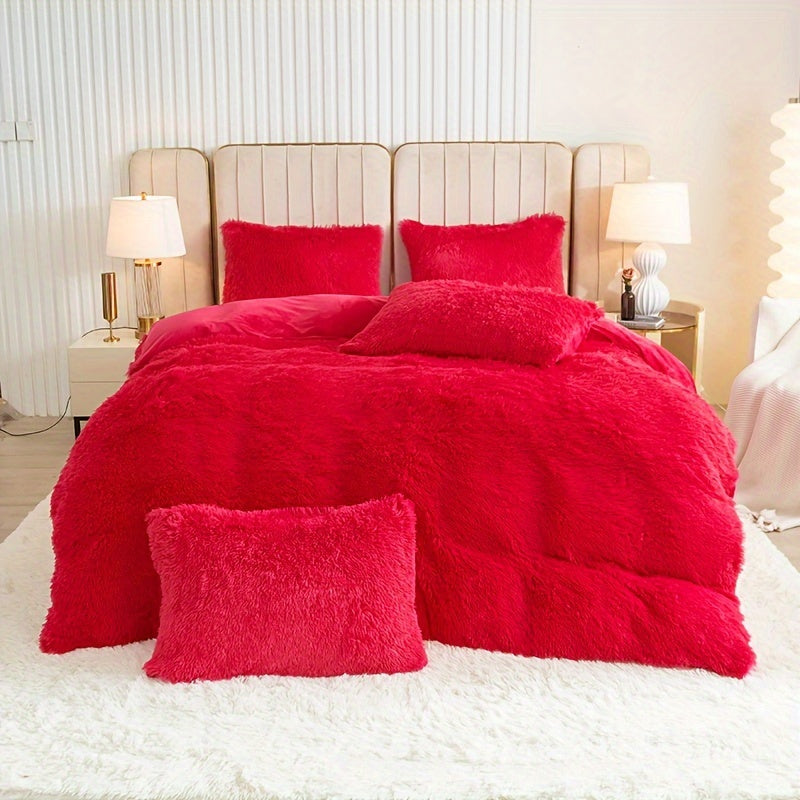IndulgeNest - Ultra Soft Plush Duvet Cover Set with Zip Closure