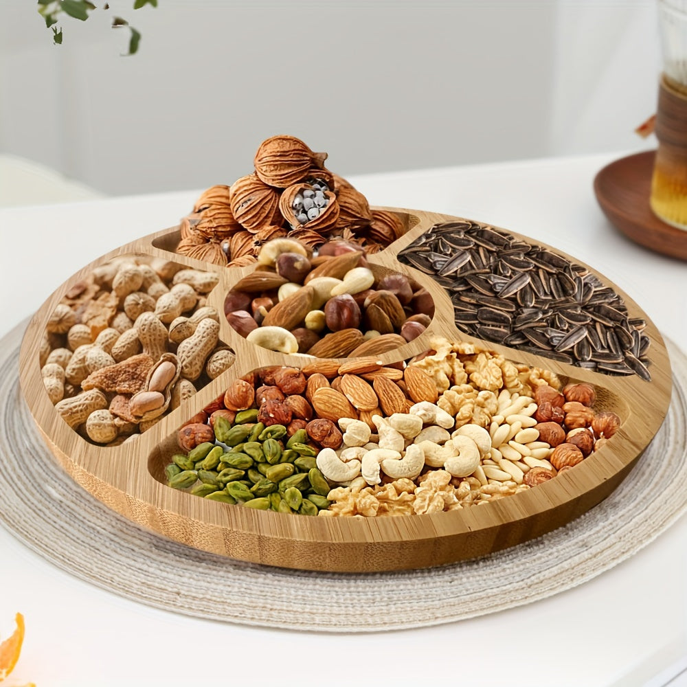 BambooServe - Round Bamboo Serving Board for the Kitchen