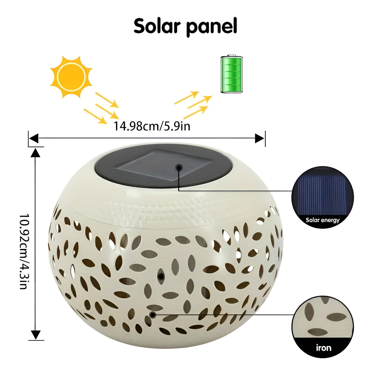 GardenTwinkle - Polka Dot Solar Garden Lamp