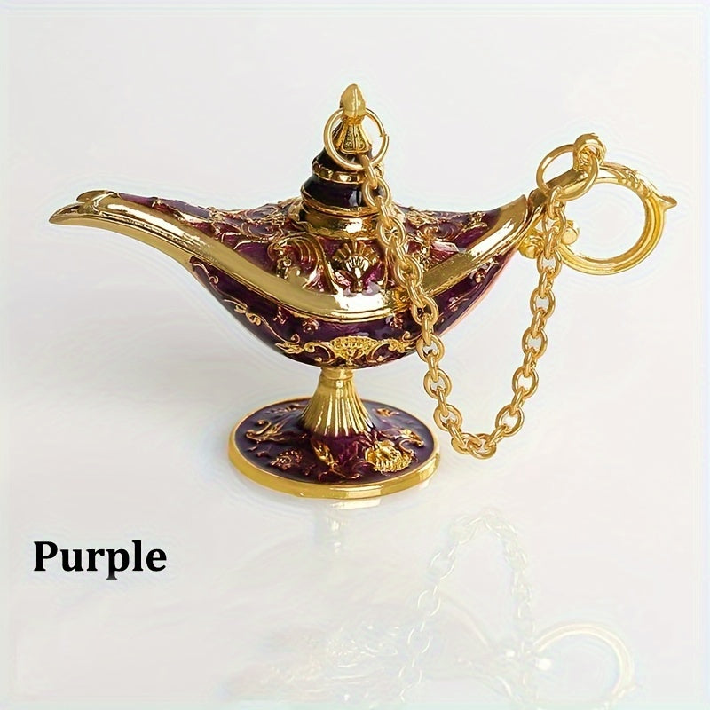AladdinWish Lamp - Vintage Metal Oil Lamp for Oriental Decor