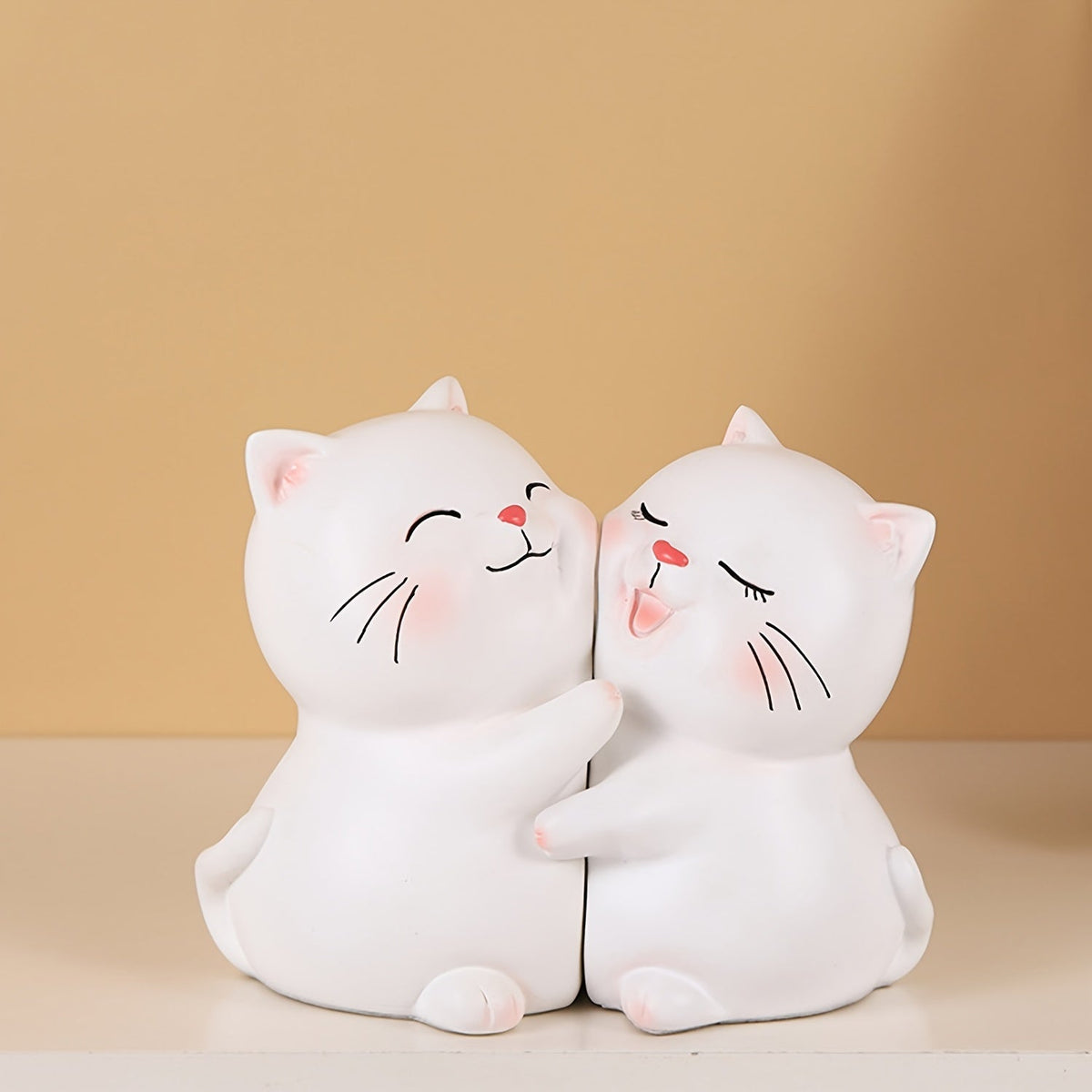 LoveCats - Romantic Resin Bookends for Cat Lovers