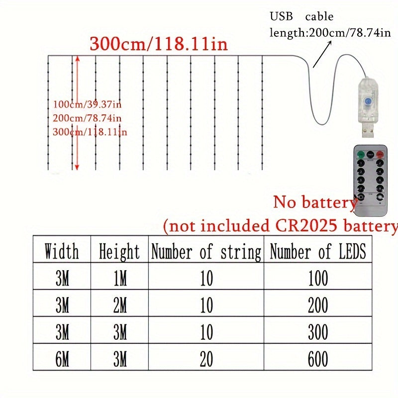 Drapelle - LED USB Curtain Lights for Parties and Decoration