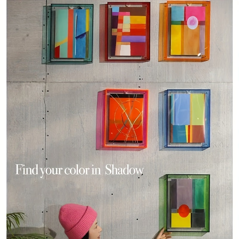 VividFrame - Transparent Colored Photo Frame for Wall & Table