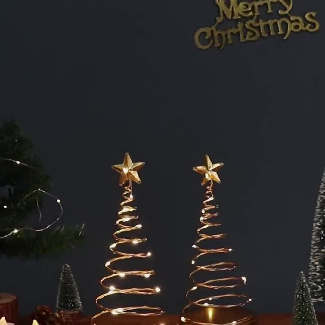 Telvora - Stainless Steel Star Tree LED Table Lamp