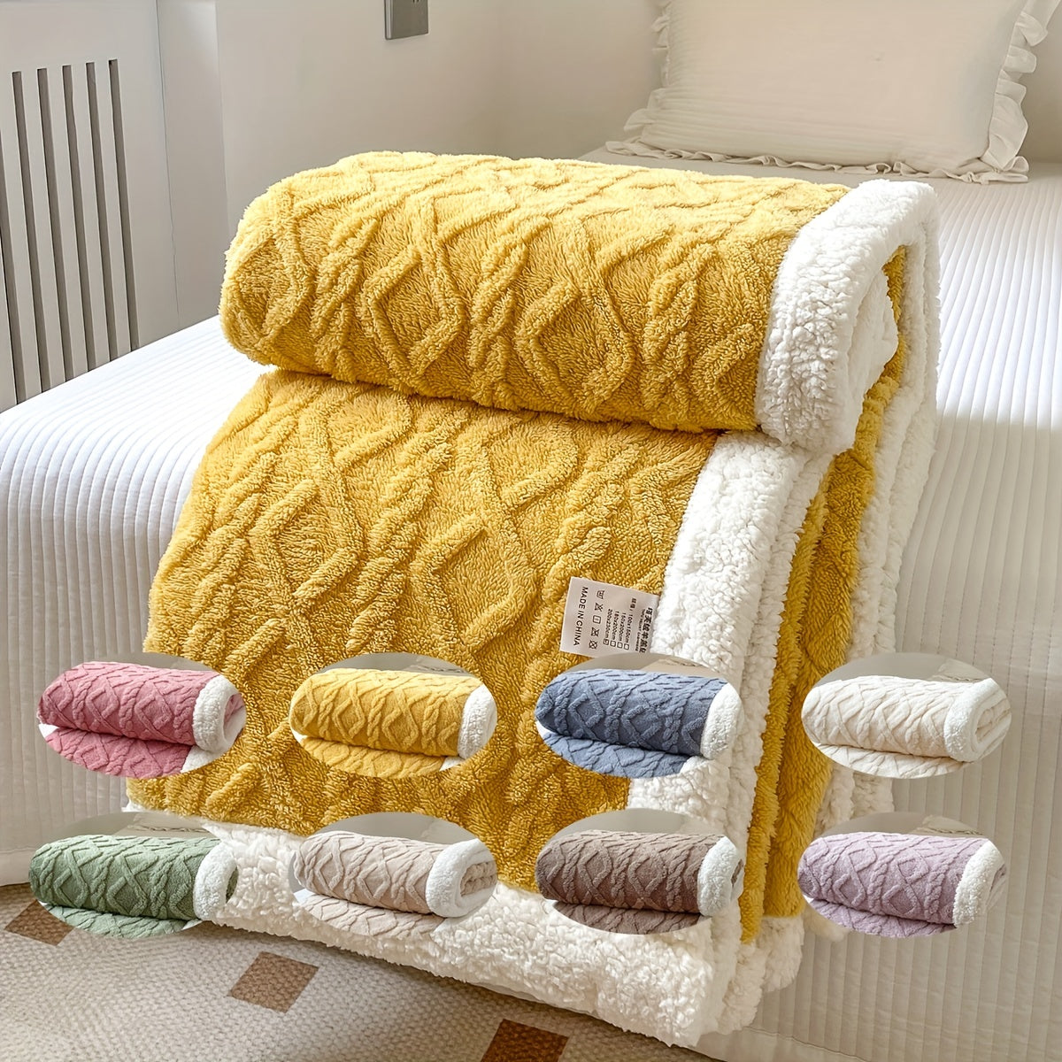 HearthWeave - Reversible Fleece Throw Blanket for Cozy Comfort