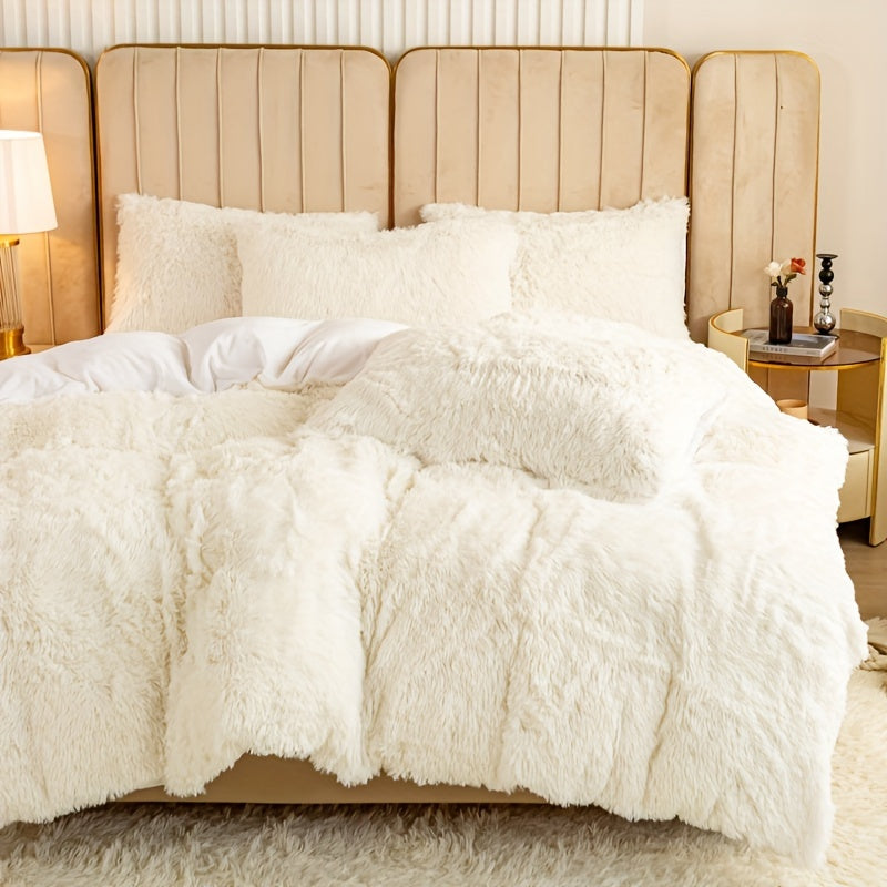 IndulgeNest - Ultra Soft Plush Duvet Cover Set with Zip Closure