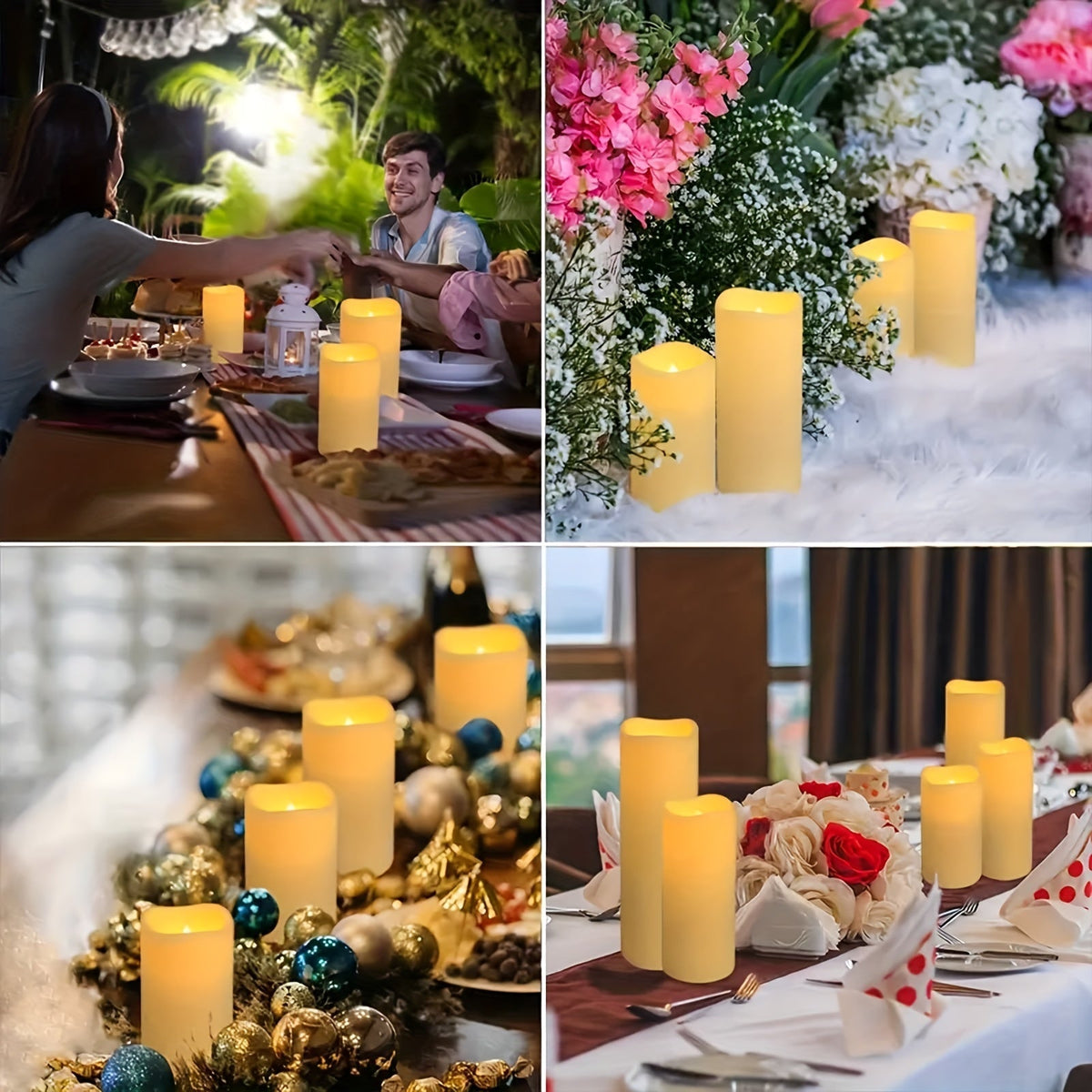 FlameFree - Waterproof LED Candle Set with Remote Control and Timer