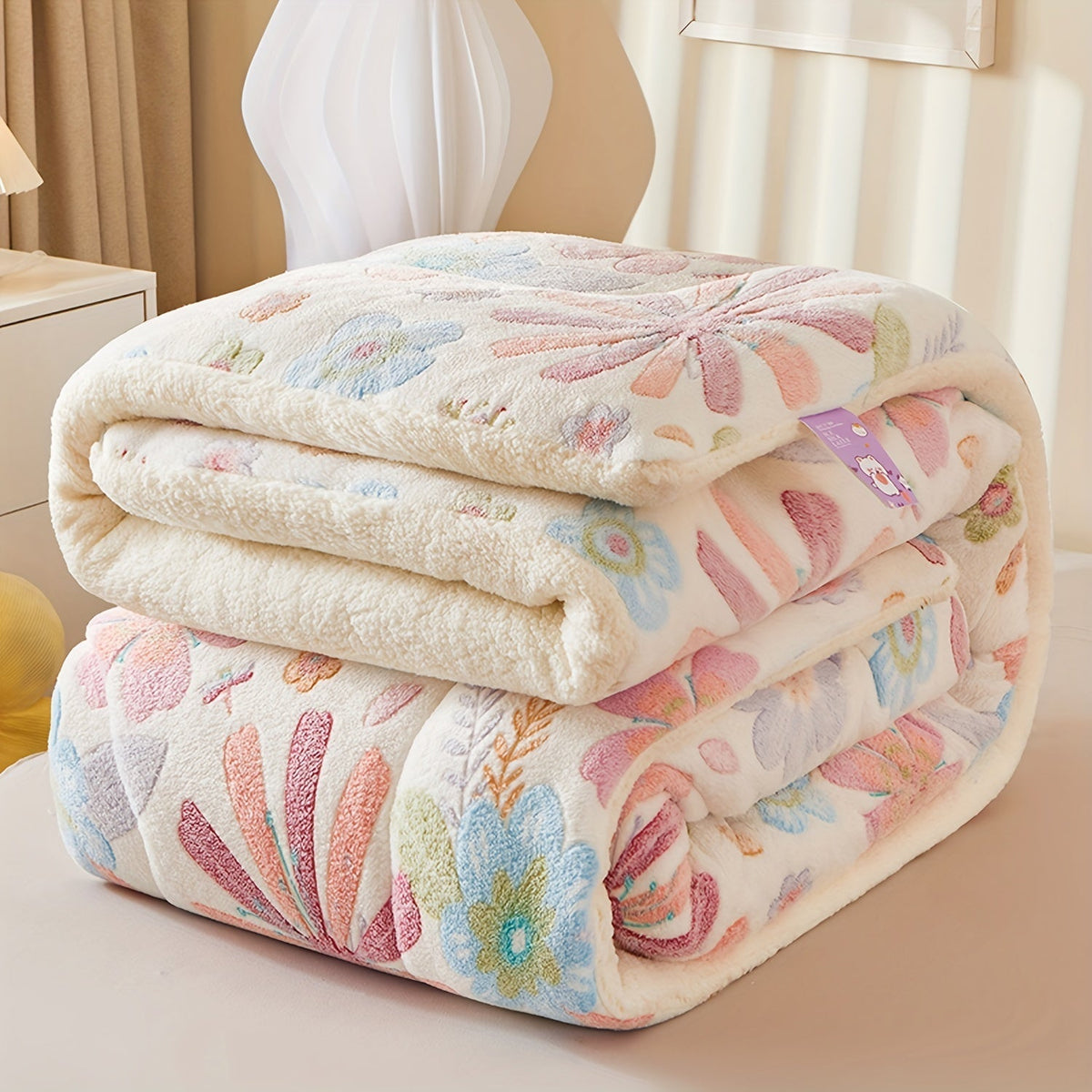 FloralDream - Soft Winter Fleece Duvet with Floral Print