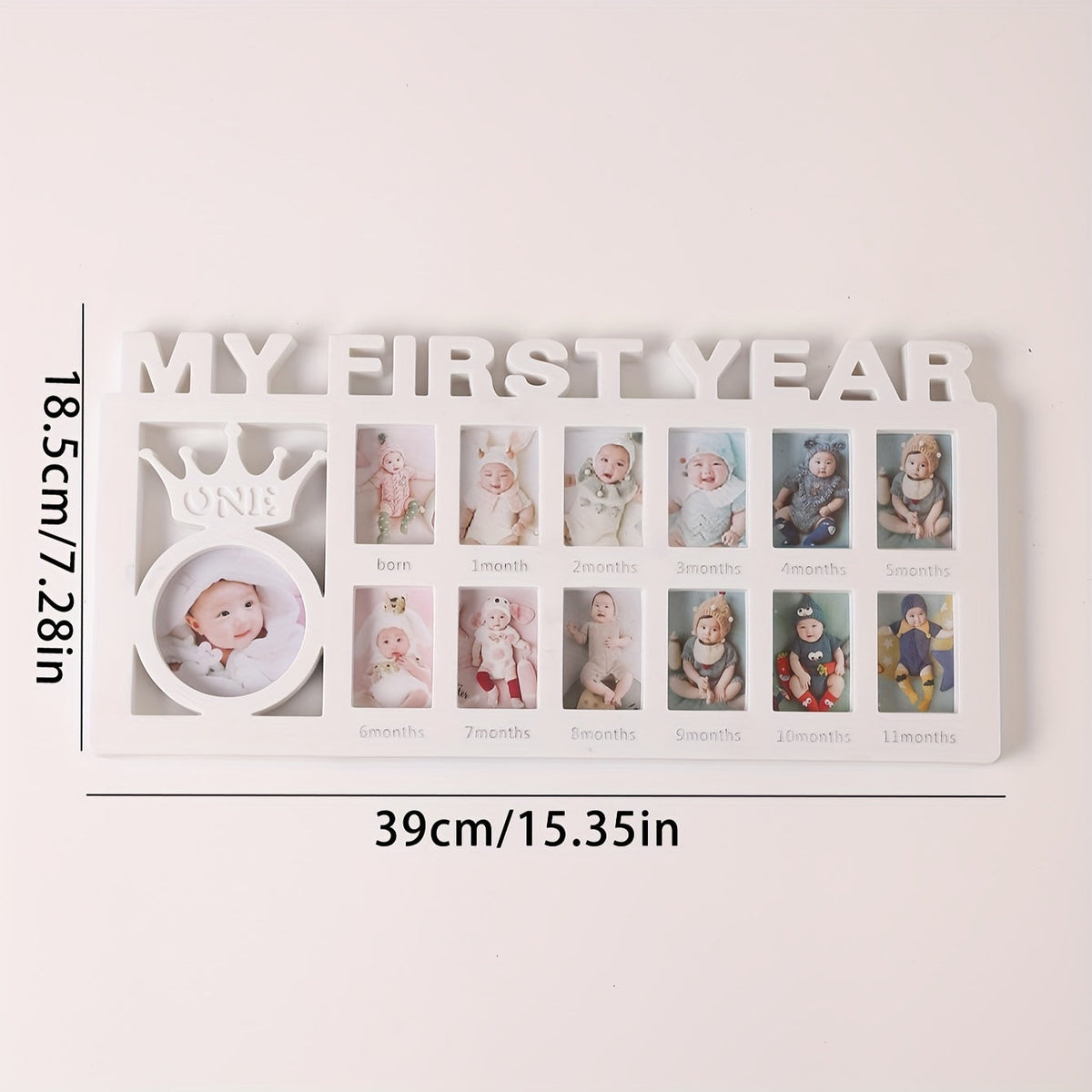 BabyMemories - Keepsake Photo Frame for Baby's First 12 Months