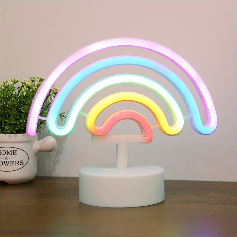 RainbowGlow - Modern Rainbow Neon Lamp with Stand