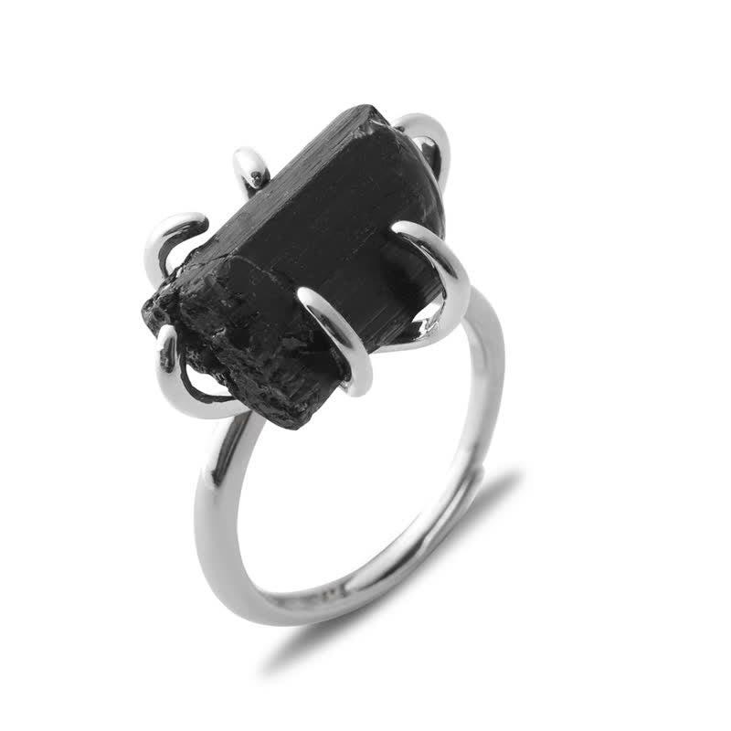 Liora - Bague réglable en cristal naturel à 6 griffes
