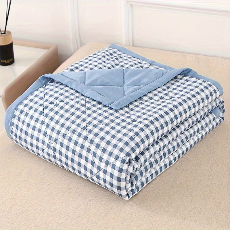 TwillCrest - Preppy Checkered Summer Bedspread, Lightweight and Breathable