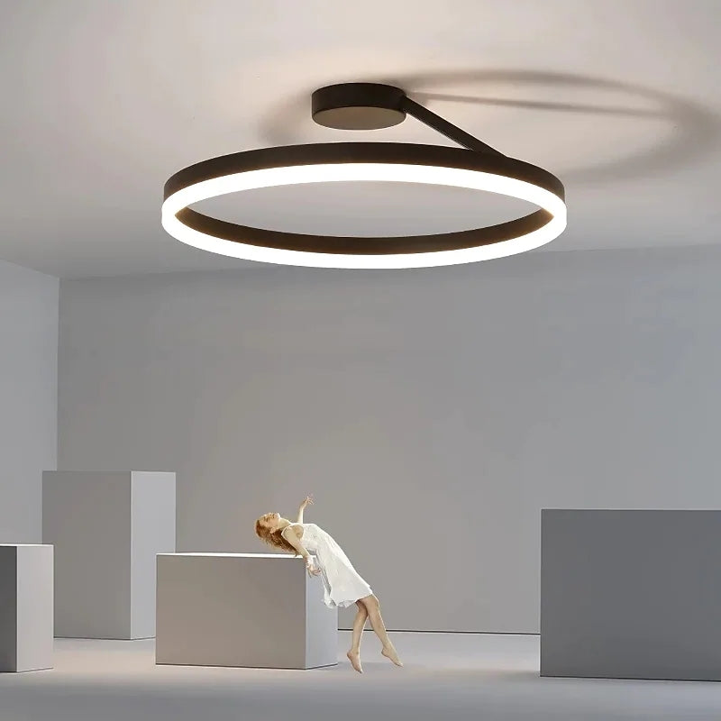 ArishaGlow - Luxury Gold LED Ceiling Light for Living Room and Bedroom