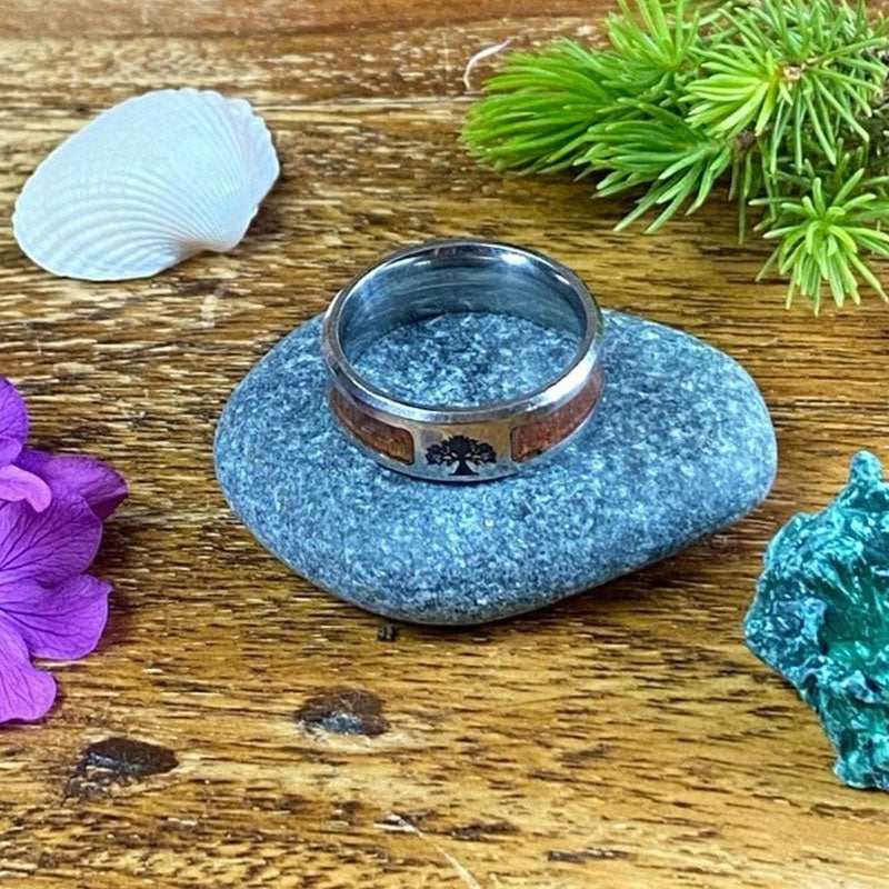 Elina - Bague arbre de vie en acier inoxydable pour femme