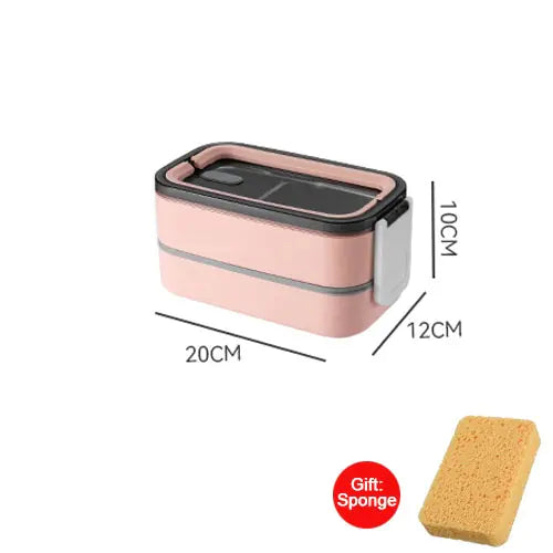 MealMate - Boîte repas à 2 étages en acier inoxydable