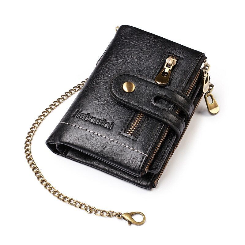 VintageCraft - Portefeuille Cuir Vintage à Chaîne