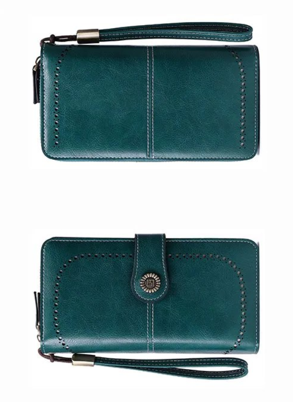 LeatherMax - Portefeuille Cuir avec Bracelet Poignet