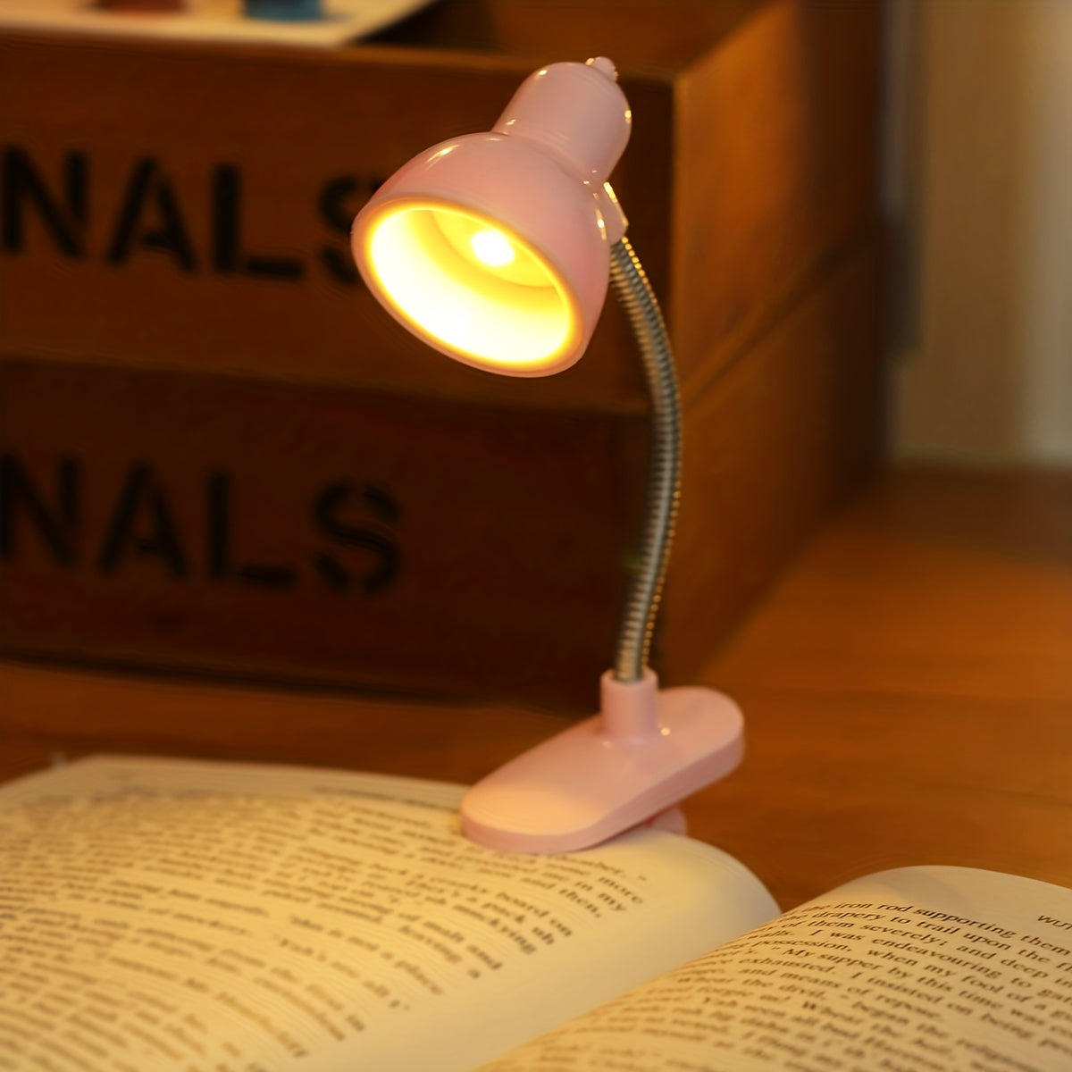 MiniGlow - Portable Clip-On Reading Lamp with Adjustable Arm