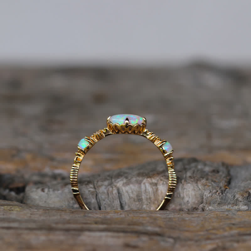 Isabella - Bague vintage opale, amour et sincérité