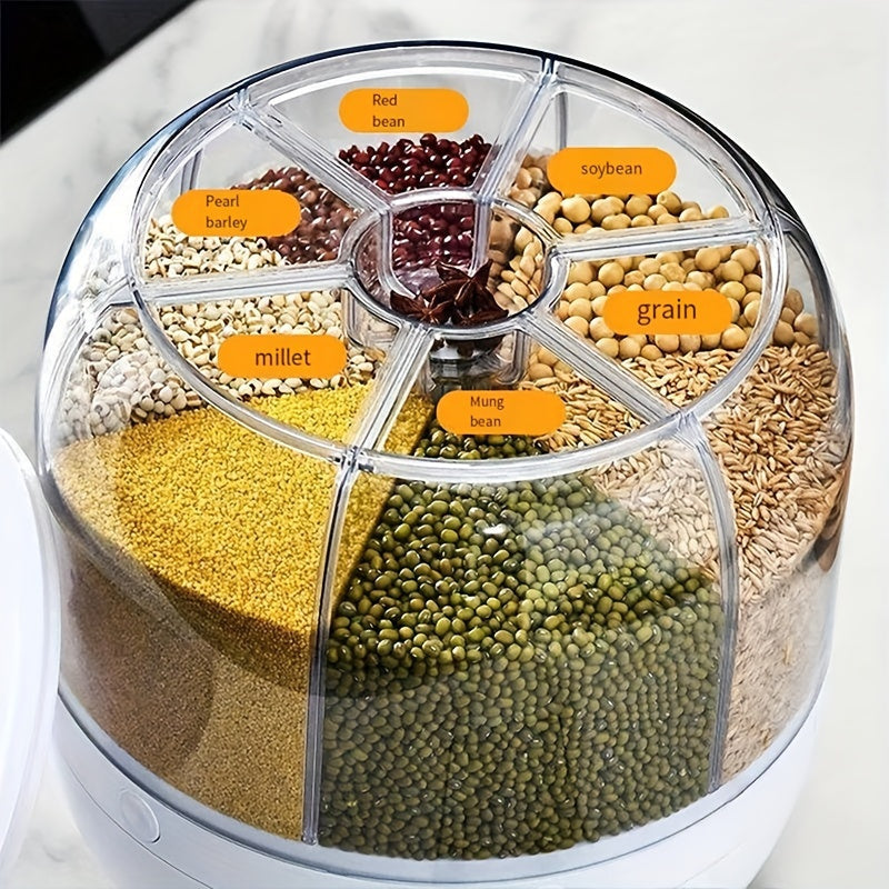 GrainGuard - Rotating Cereal Storage Box for an Organized Pantry