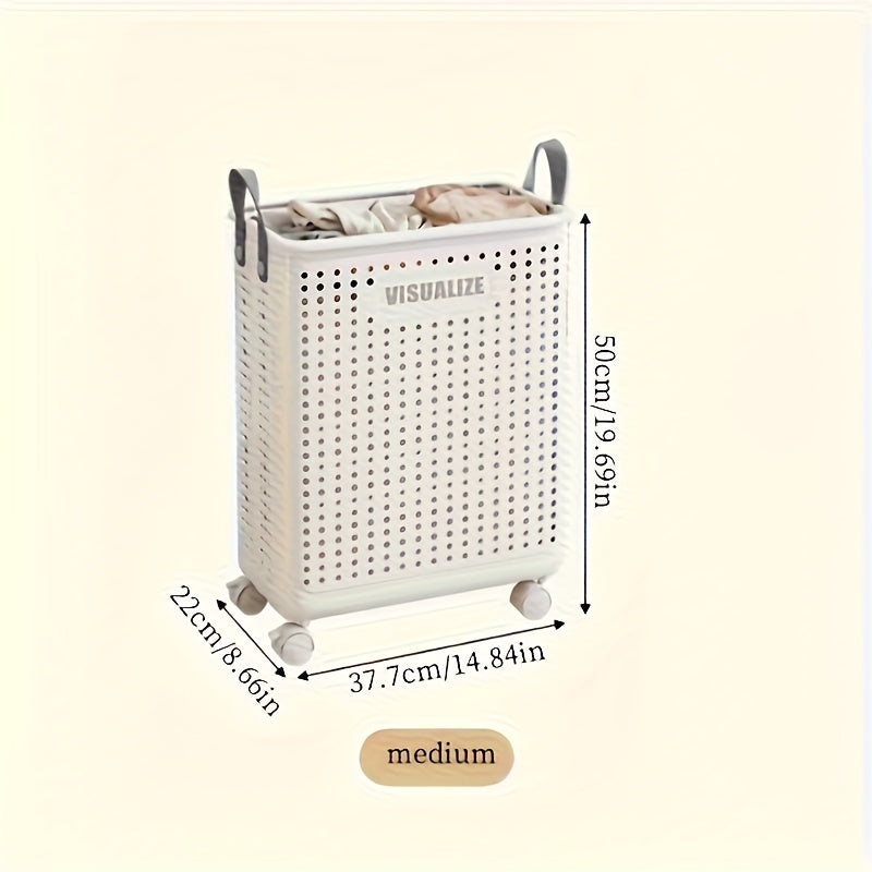 Efficient - Foldable Laundry Basket on Wheels for Easy Transport