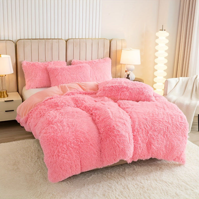 IndulgeNest - Ultra Soft Plush Duvet Cover Set with Zip Closure