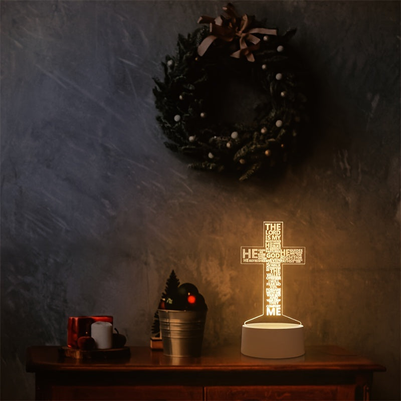 CrossGlow - Acrylic 3D LED Cross Night Light