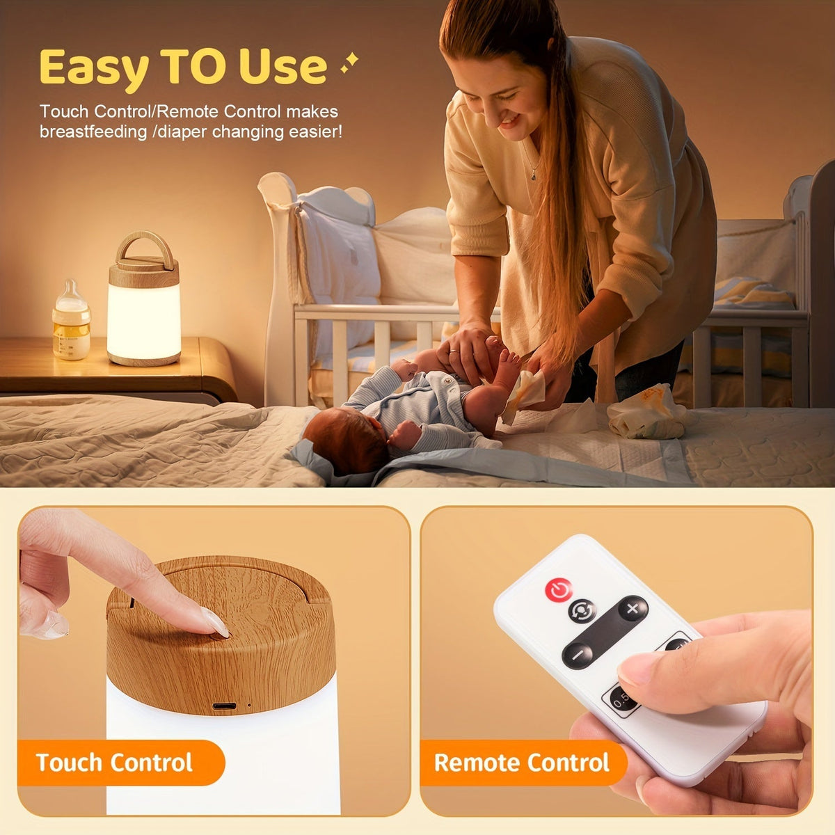 LumiTouch - Rechargeable Touch-Control RGB Night Light